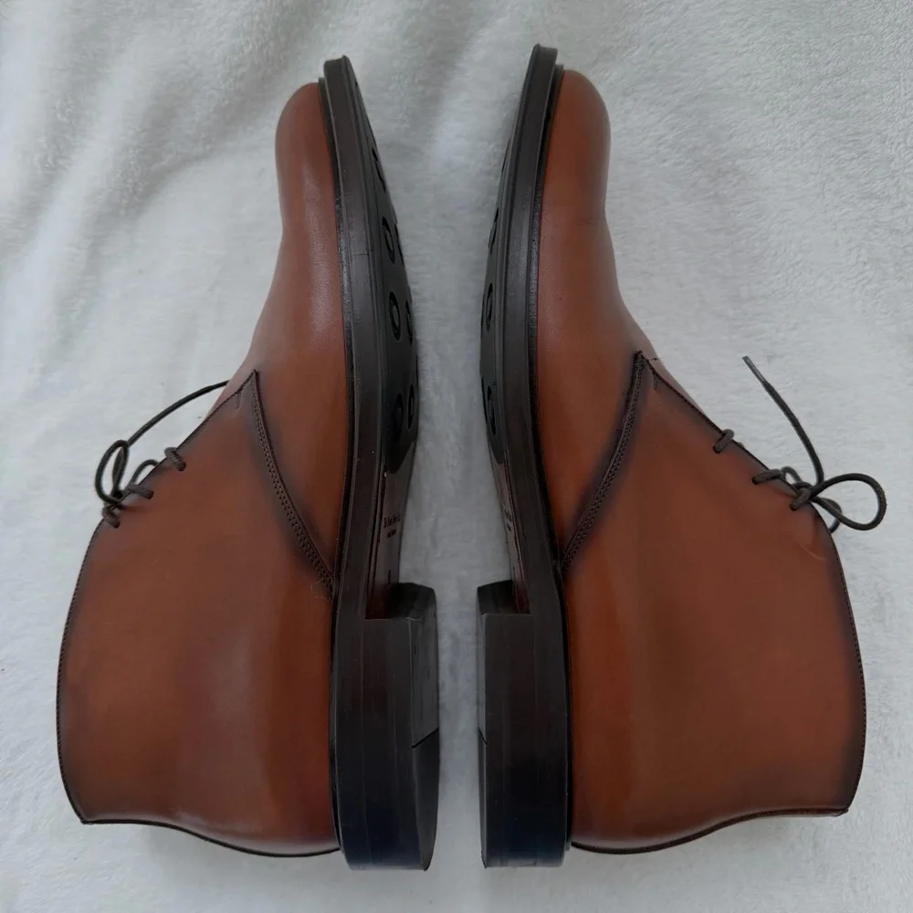 Adam Derrick To Boot Richard Chukka Boots Cognac Trapper Leather Size 10 EUC